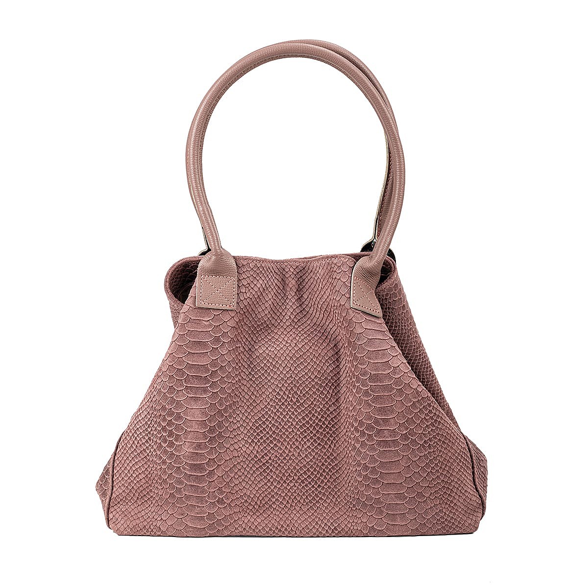 Purple Croc-embossed Suede On the Scene Tote Bag Pia Jewellery