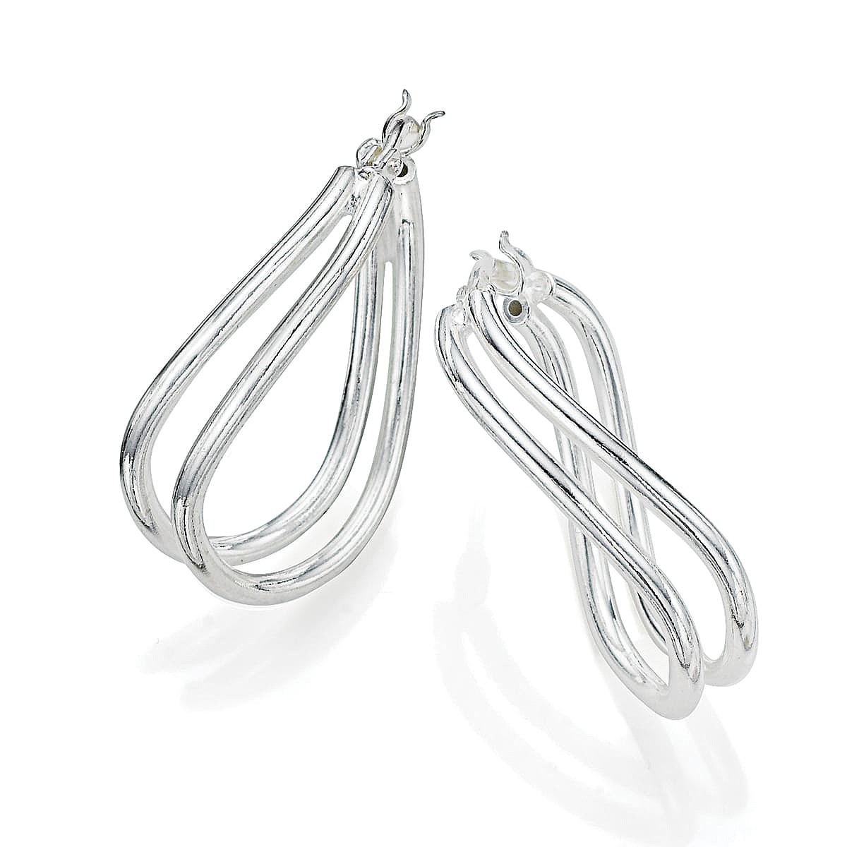 Silver in Sync Hoop Earrings