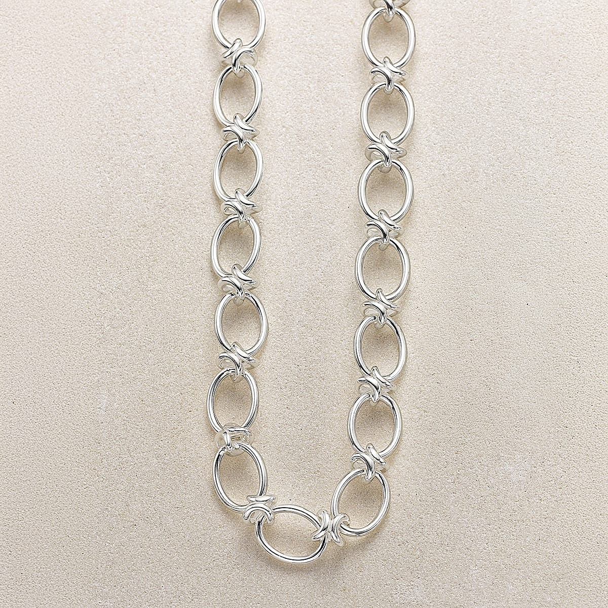 Open to Elegance Silver Necklace