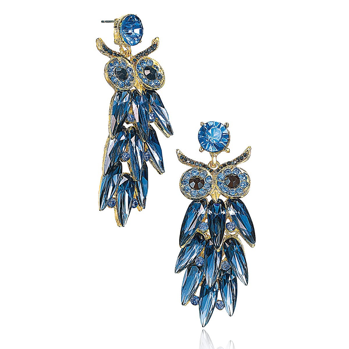 Night Owl Crystal Earrings