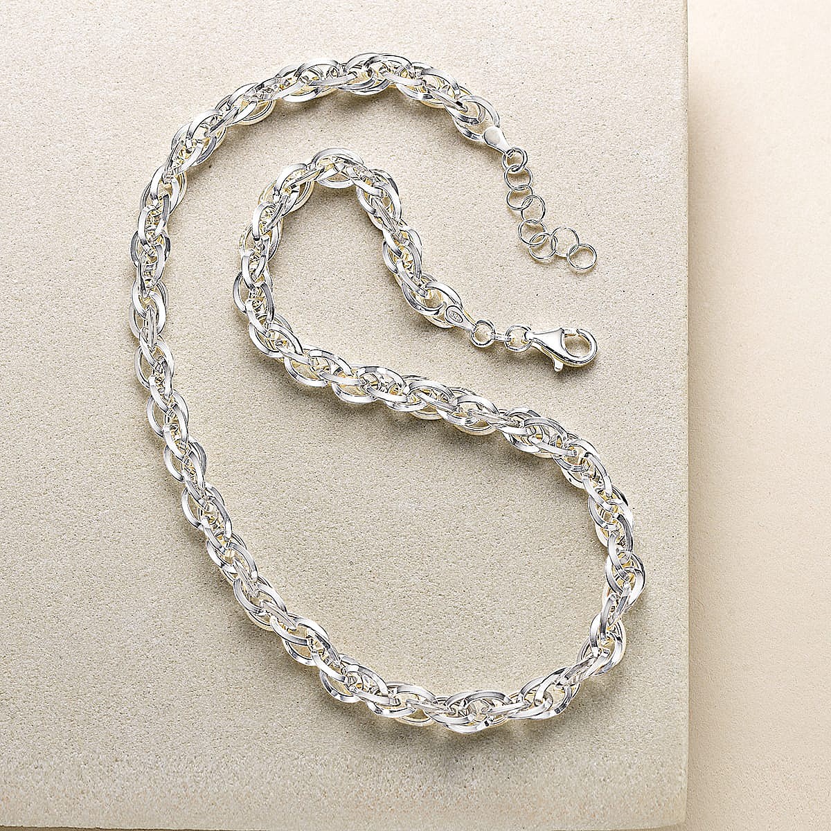 Timeless Twist Silver Rope Necklace