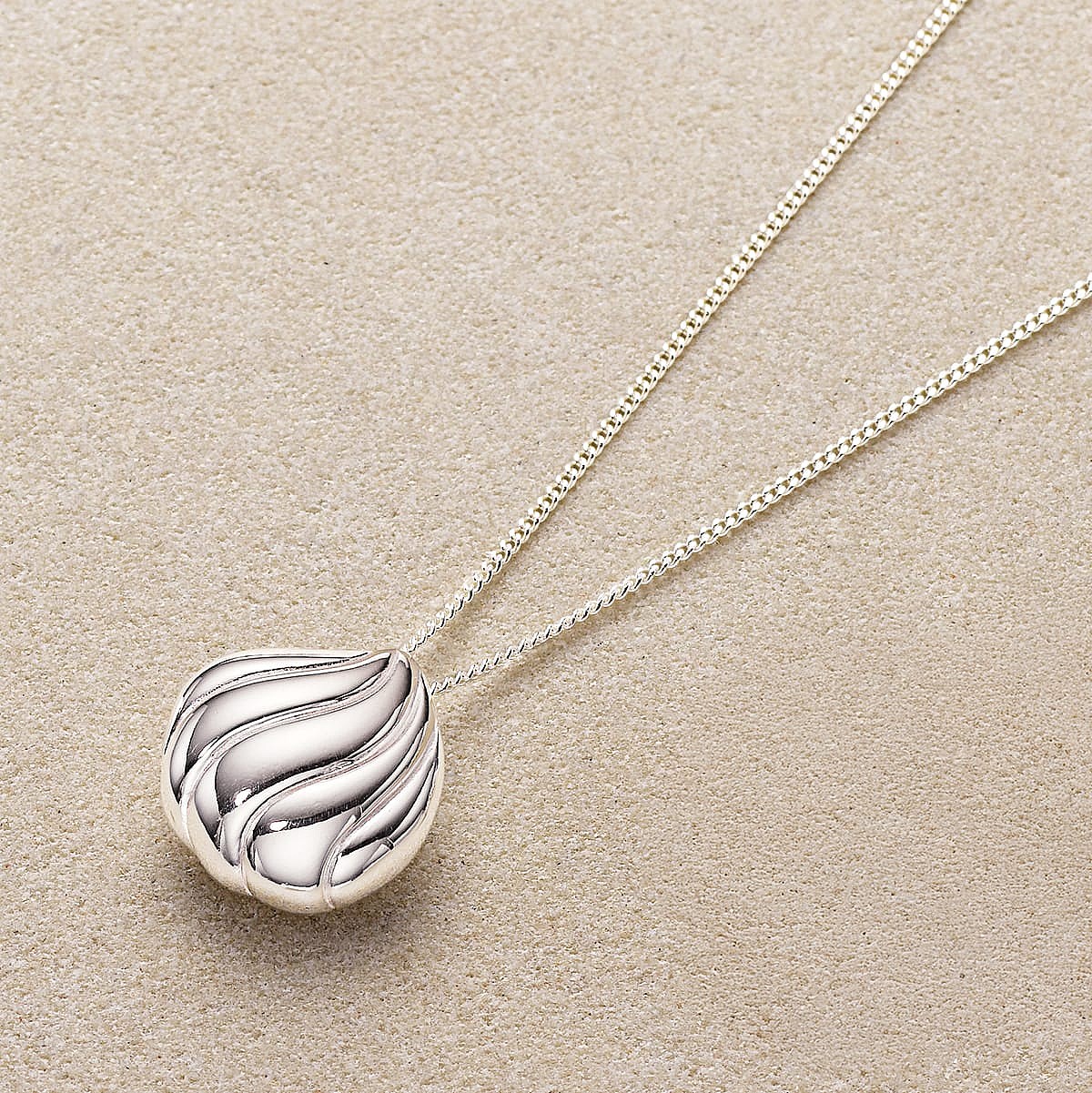 Follow the Stream Silver Pendant