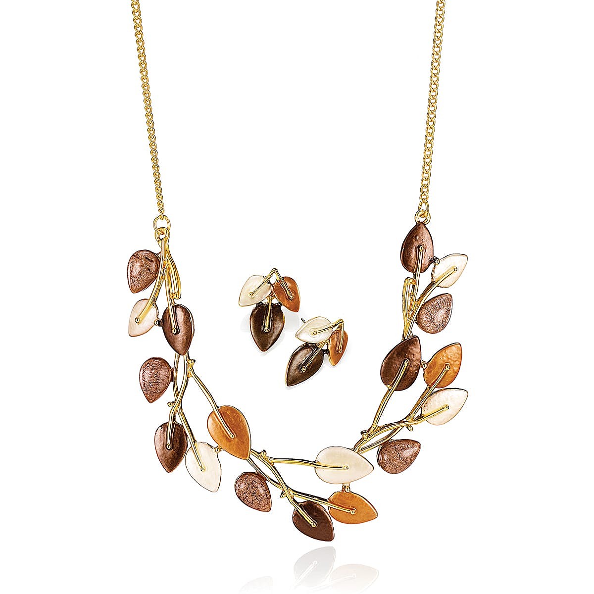 Burnished Branches Necklace & Earrings