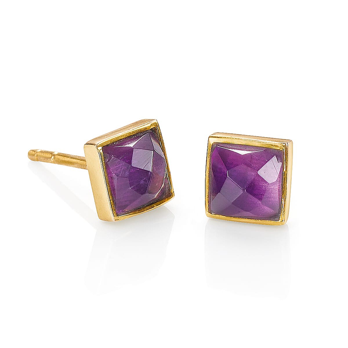 Pure & Simple Amethyst Stud Earrings