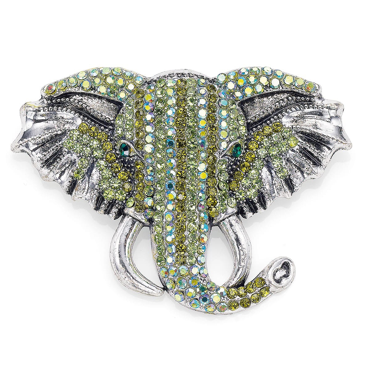 Electric Elegance Elephant Brooch