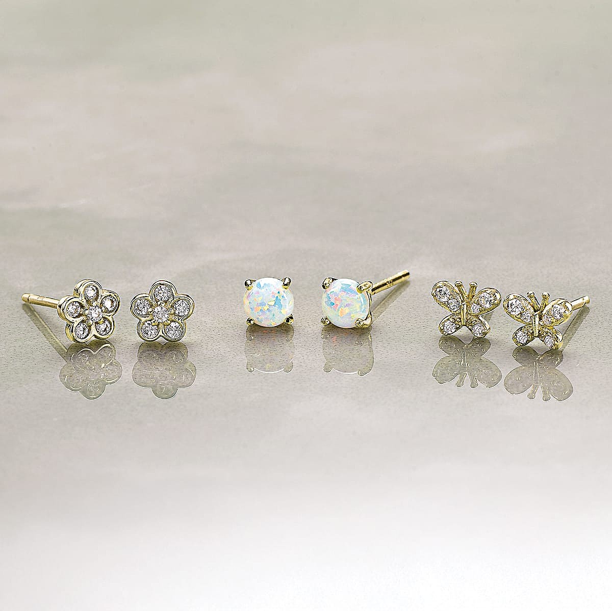 Sweet Enchantment Set of 3 Stud Earrings