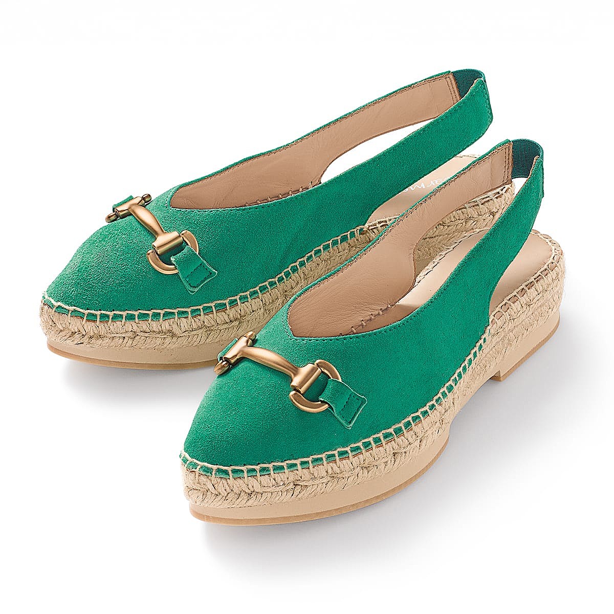 Walk My Way Green Slingback Shoes
