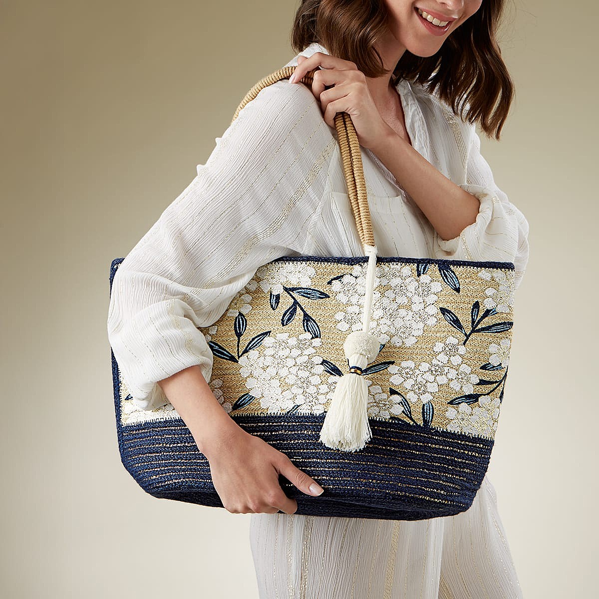 Fragrant Isles Jute Tote Bag