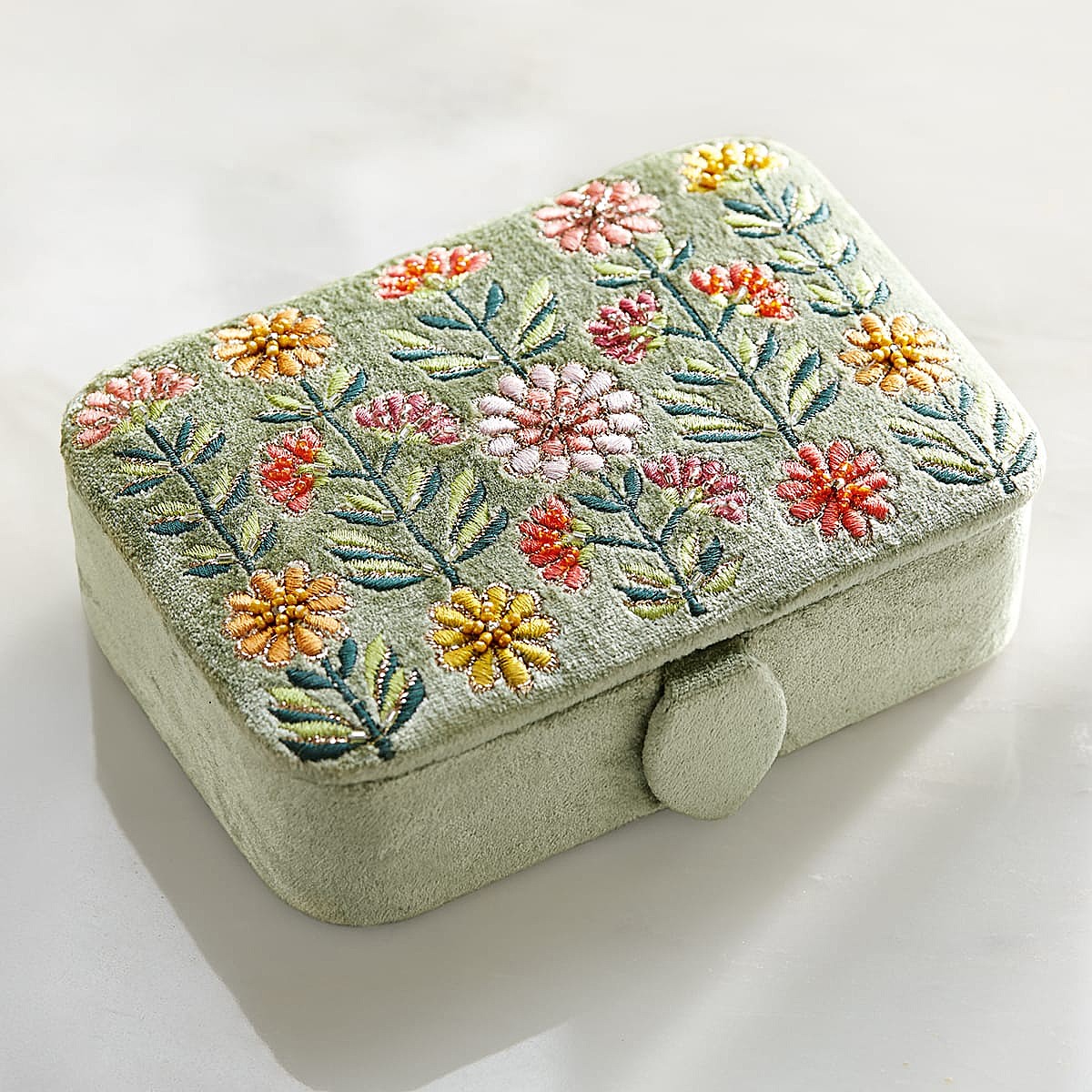 Whispering Wildflower Sage Jewellery Box