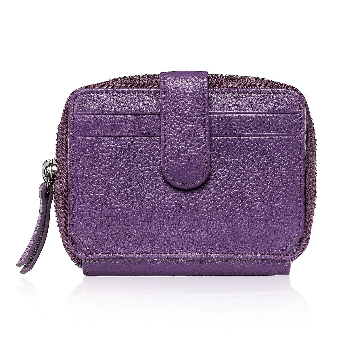 Cultivated Colour Purple Leather Purse