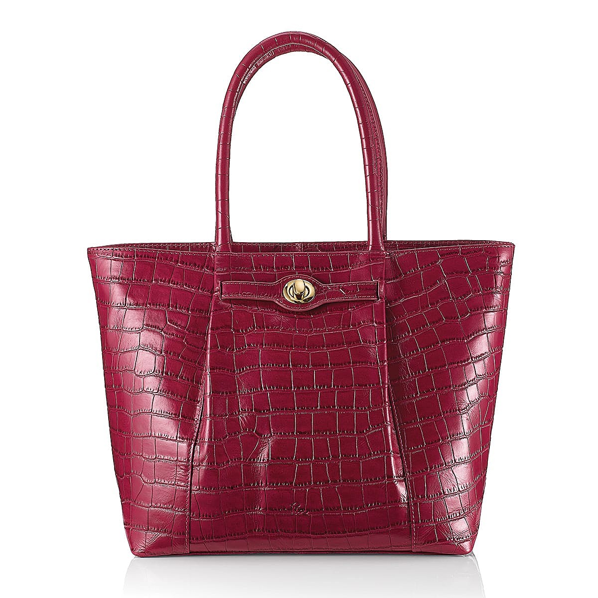 Strike a Pose Cerise Leather Tote Bag