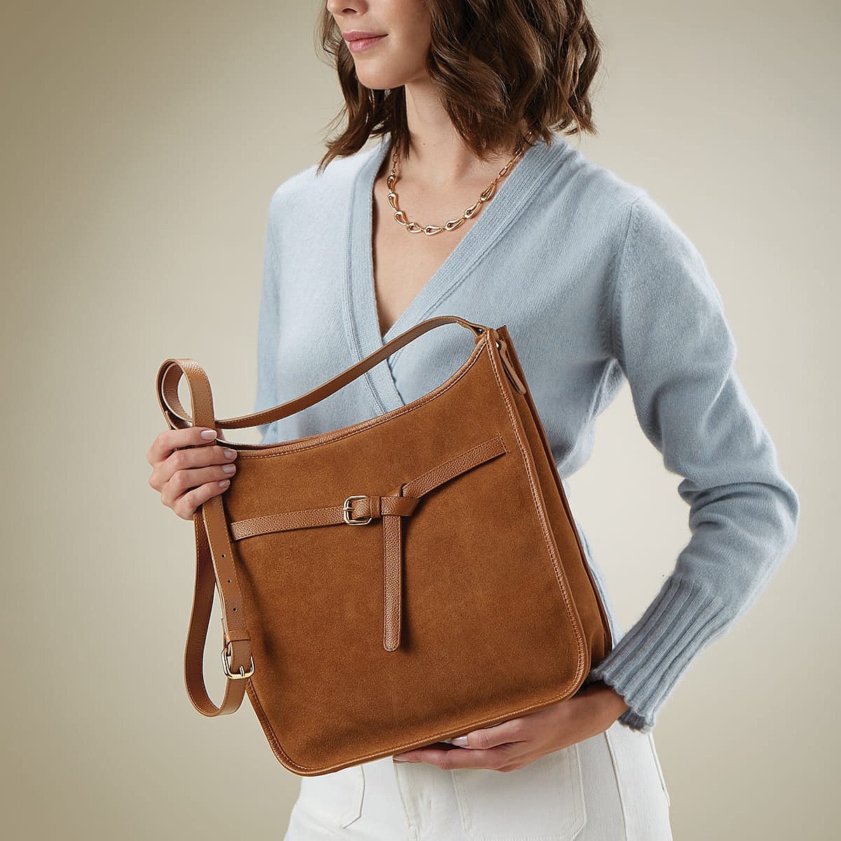 Sienna Sunset Suede Cross-Body Bag