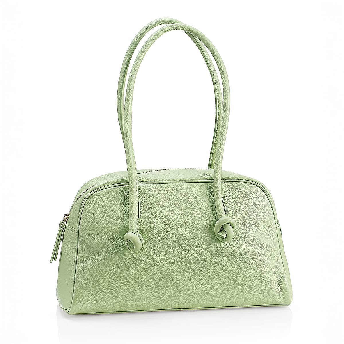 Tie the Knot Mint Leather Shoulder Bag
