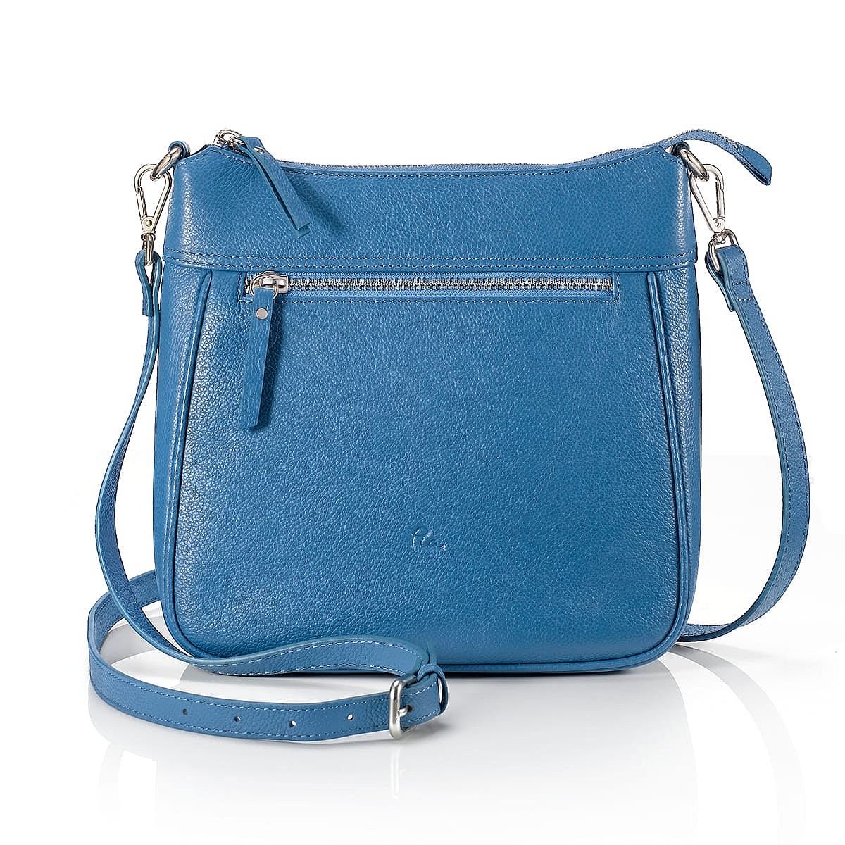 Blue to Go Leather Cross-Body Bag