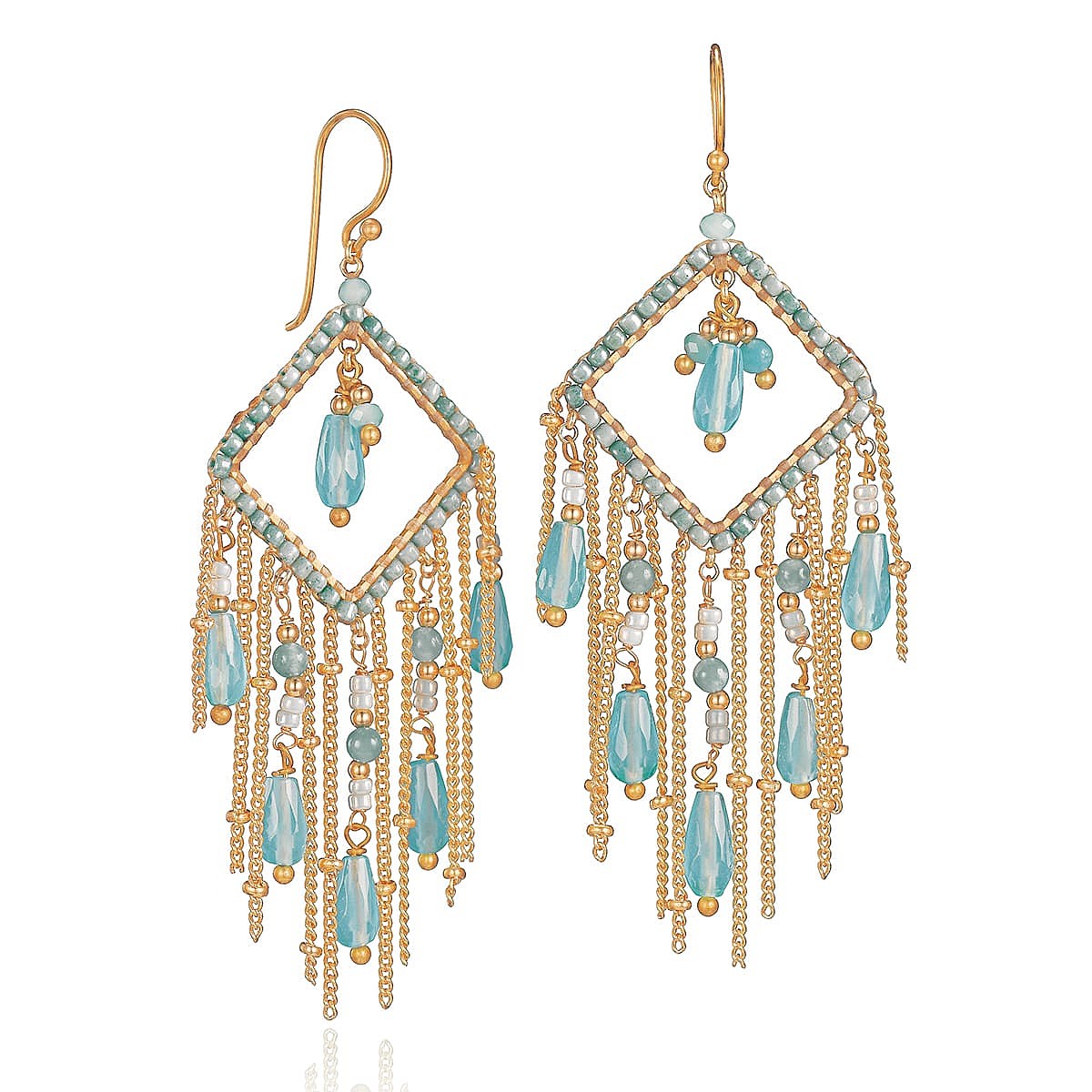 In the Breeze Aqua Earrings