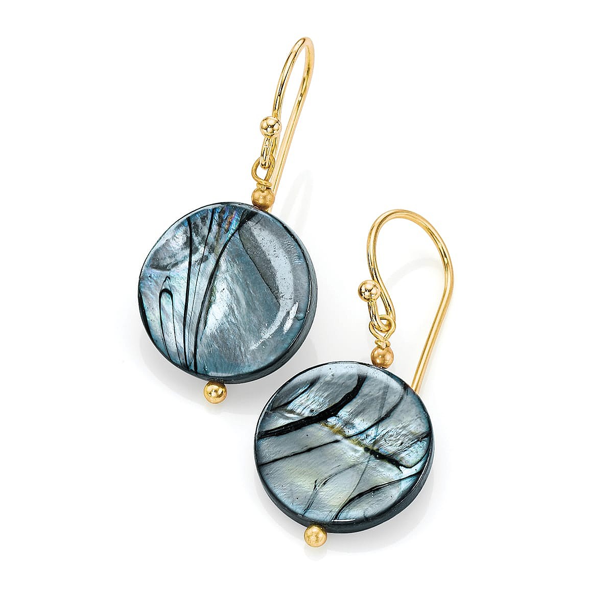 Blue Wave Shell Earrings