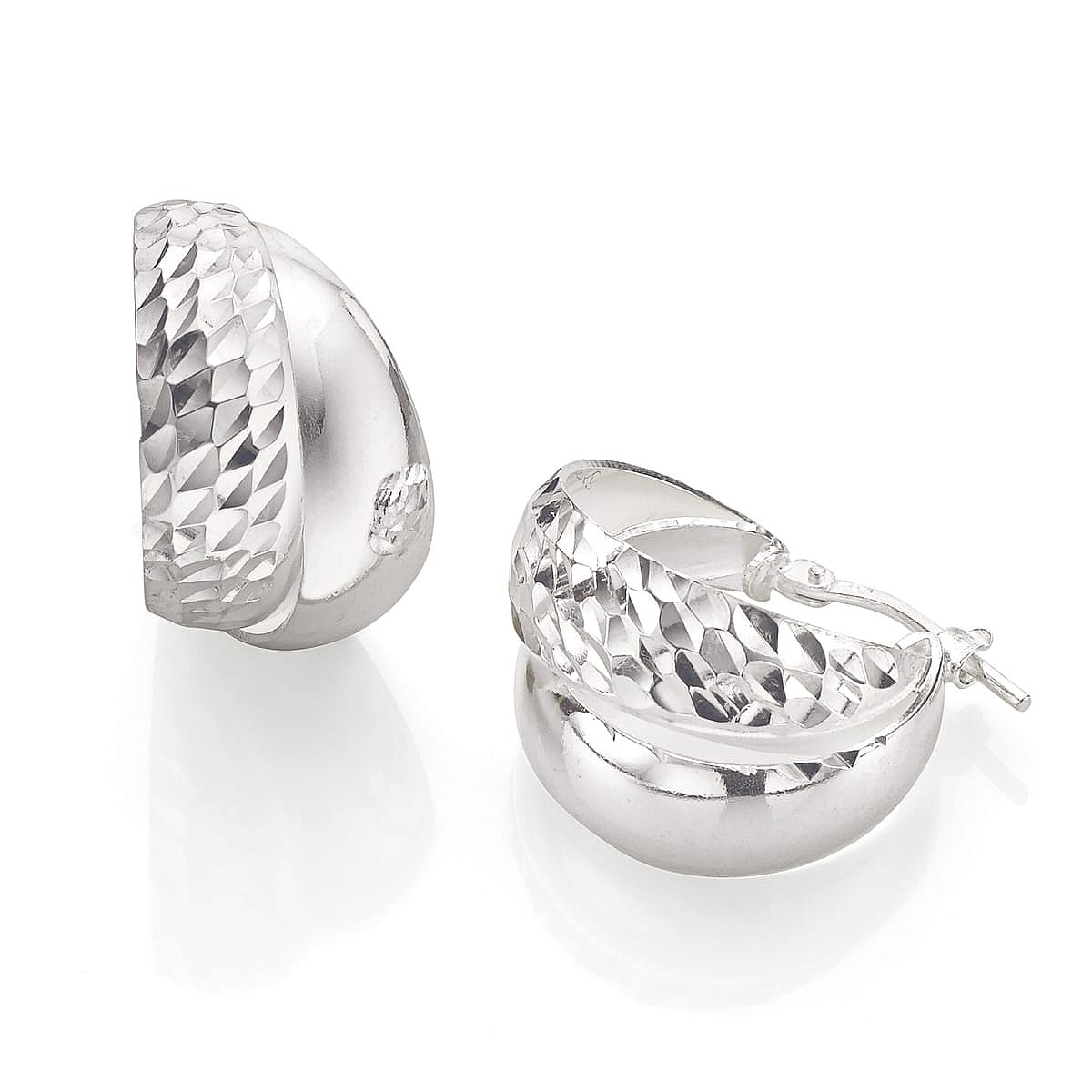 In Unison Silver Hoop Earrings