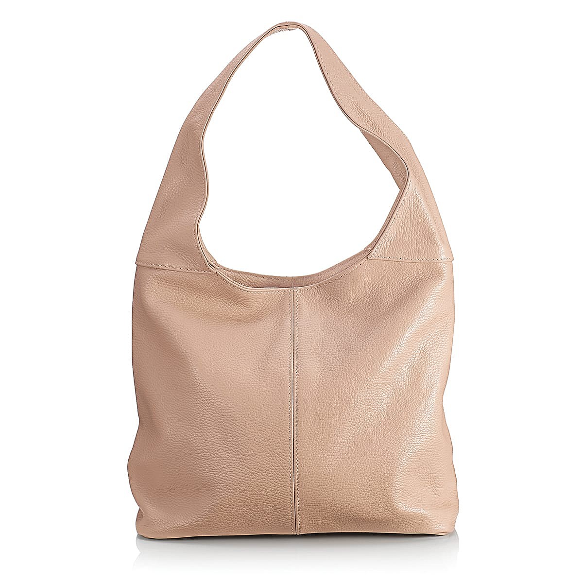 Breath of Blush Leather Slouch Bag