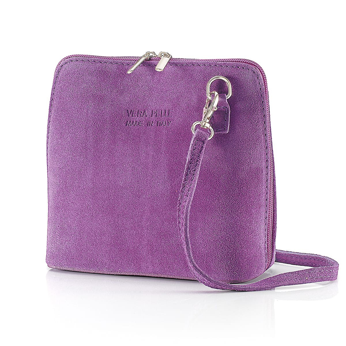 Twilight Orchid Suede Cross-Body Bag