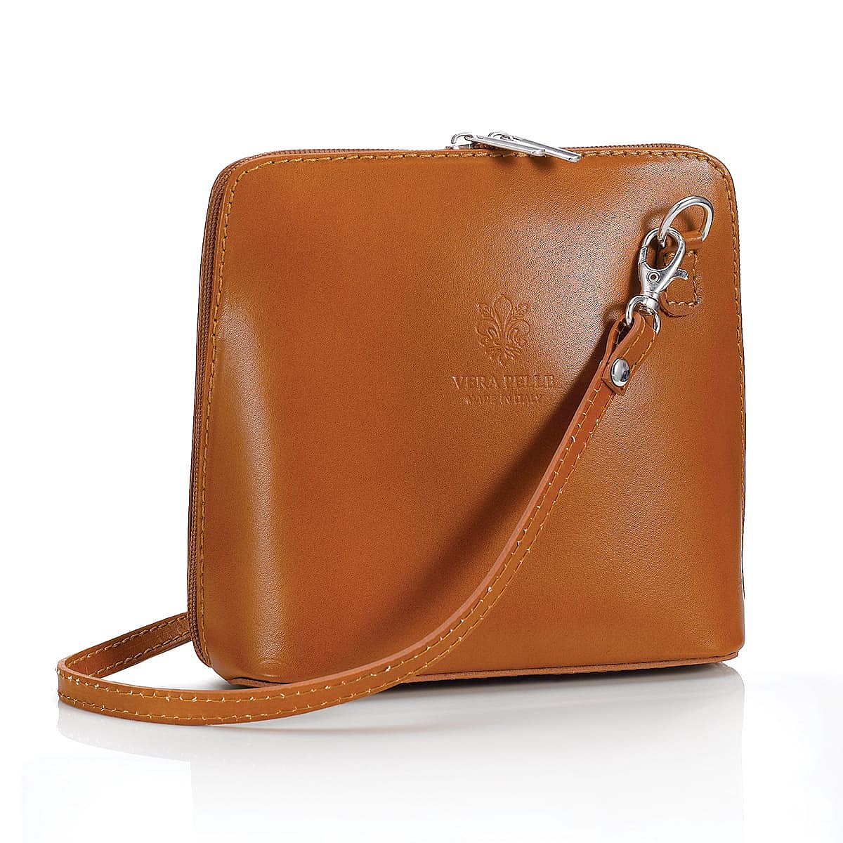 Tan to Go Leather Cross-Body Bag