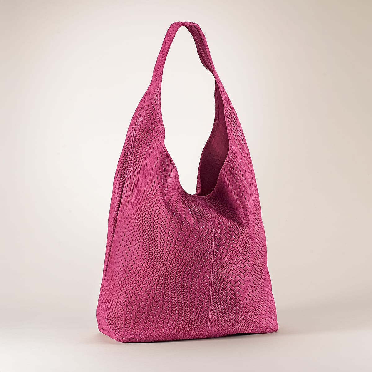 Good Optics Fuchsia Suede Slouch Bag