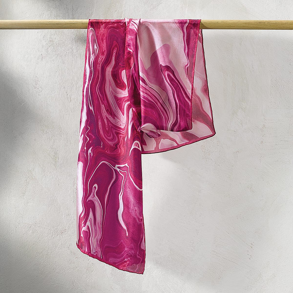 Poetry of Pink Silk Scarf