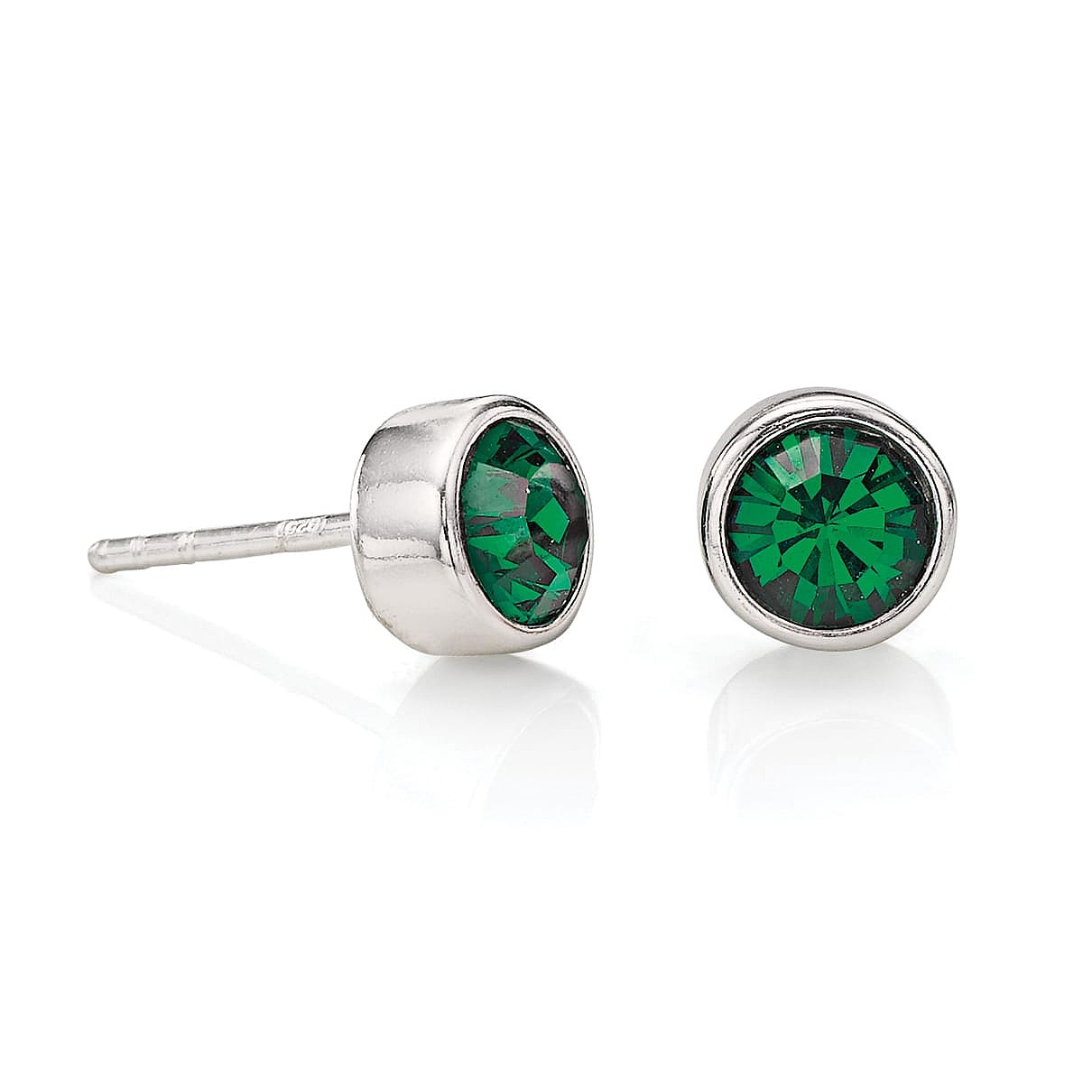 Entice Me Green Crystal Stud Earrings