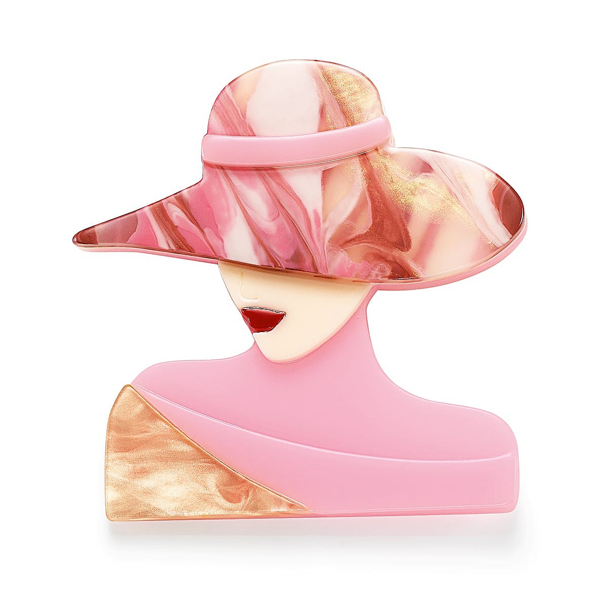 Shades of Intrigue Pink Brooch