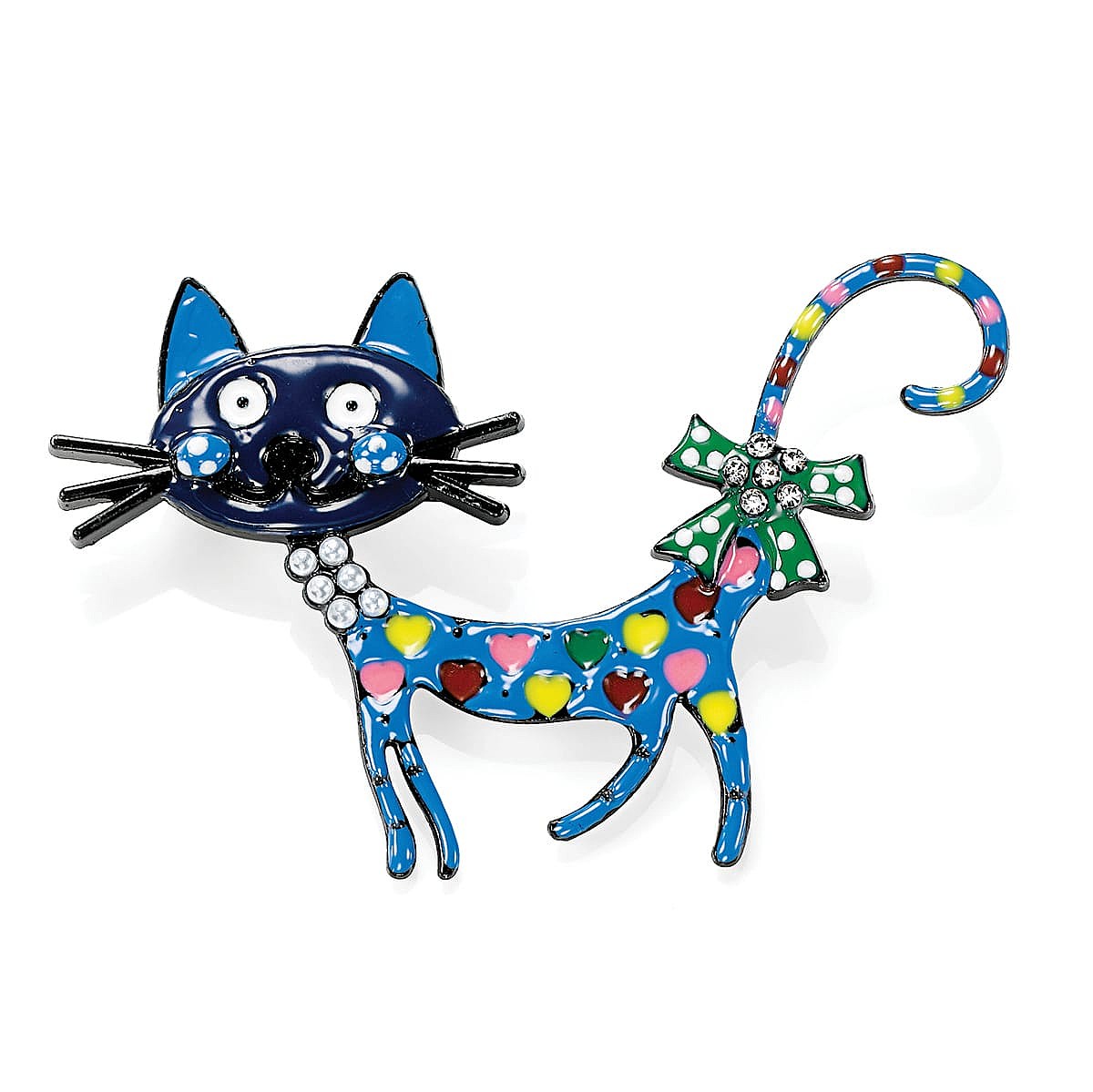 On a Hot Tin Roof Blue Brooch