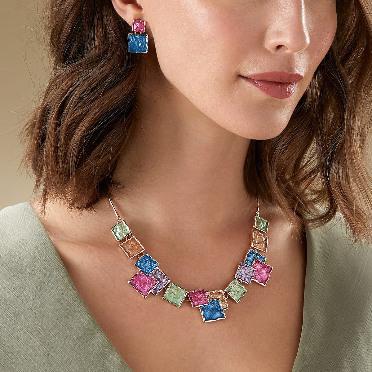 Fair & Square Necklace & Earring Set