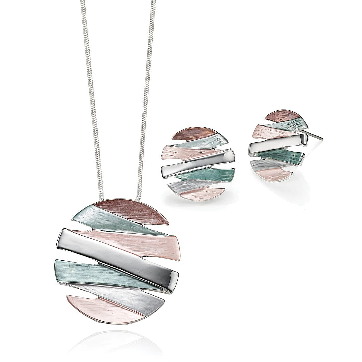 Lunar Glow Pastel Pendant & Earring Set