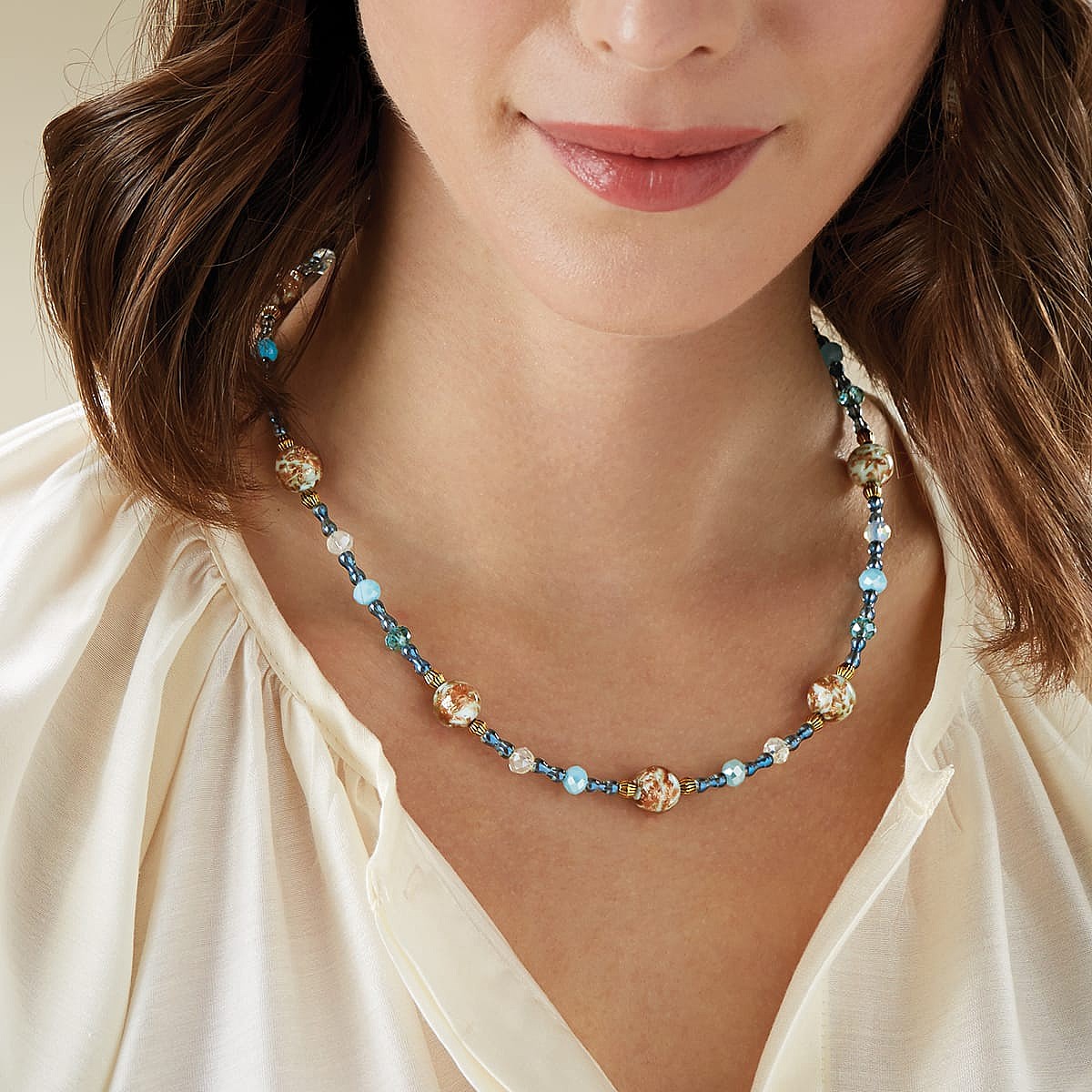 In the Light of Dawn Murano Necklace