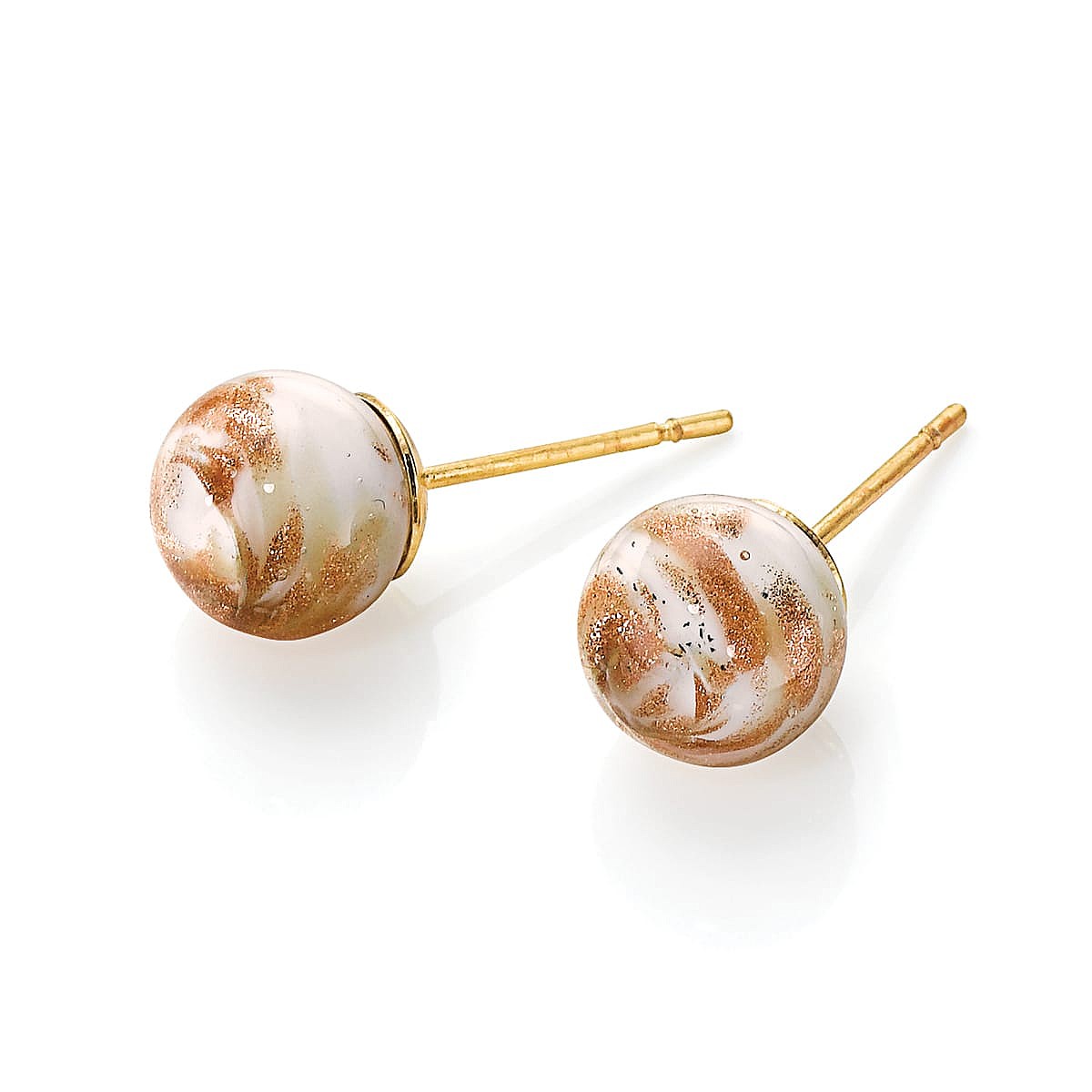 Sands of Time Murano Stud Earrings