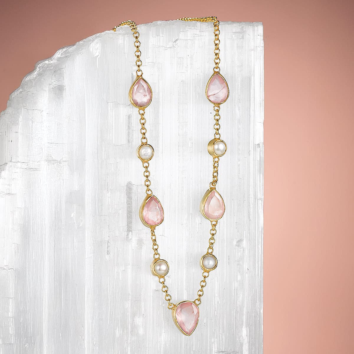 Rosy Outlook Gemstone Necklace