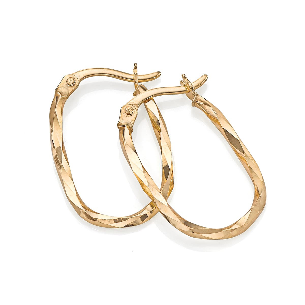 A Cut Above Gold Hoop Earrings