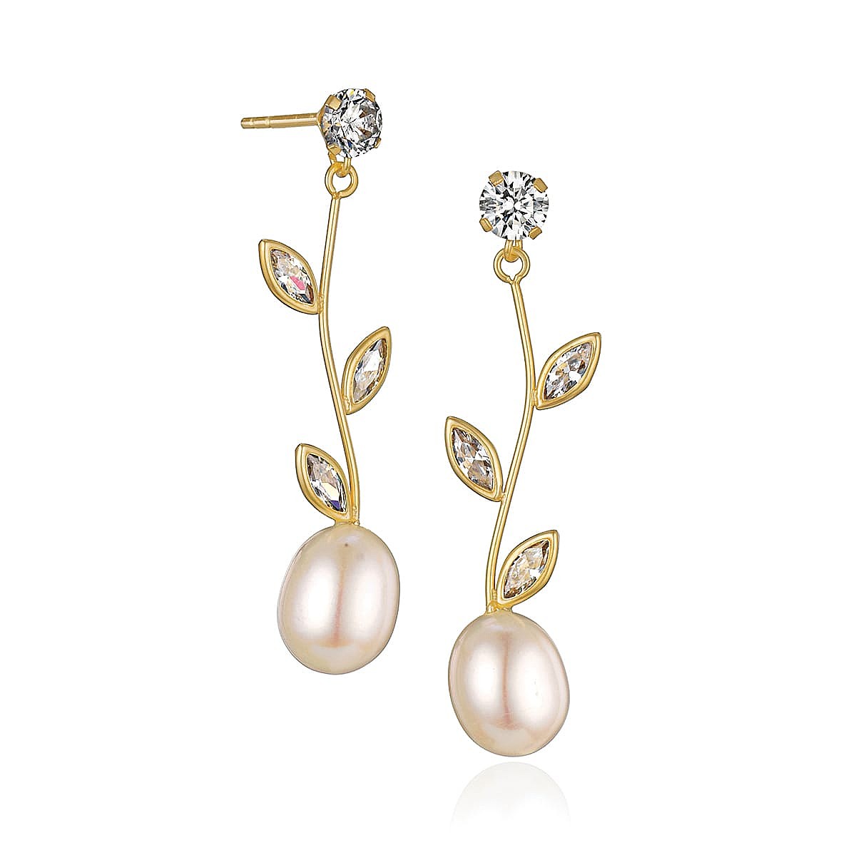 Boundless Bouquet Gold & Pearl Earrings