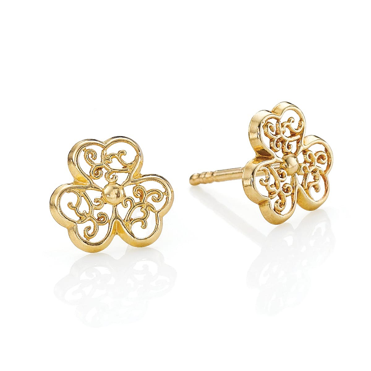 Keep the Faith Gold Stud Earrings