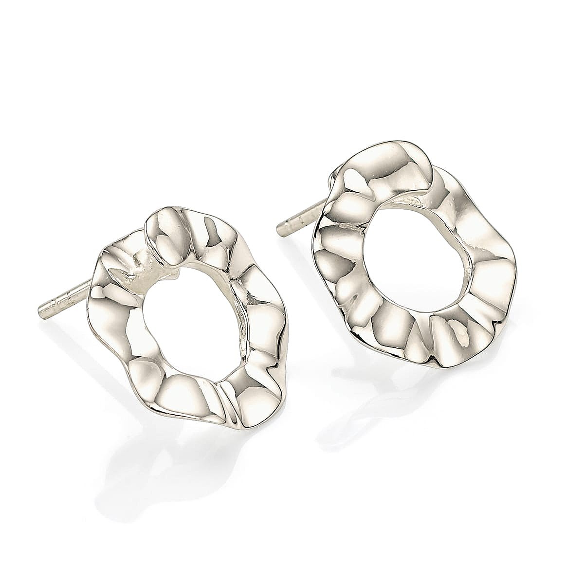 Making Waves Silver Stud Earrings