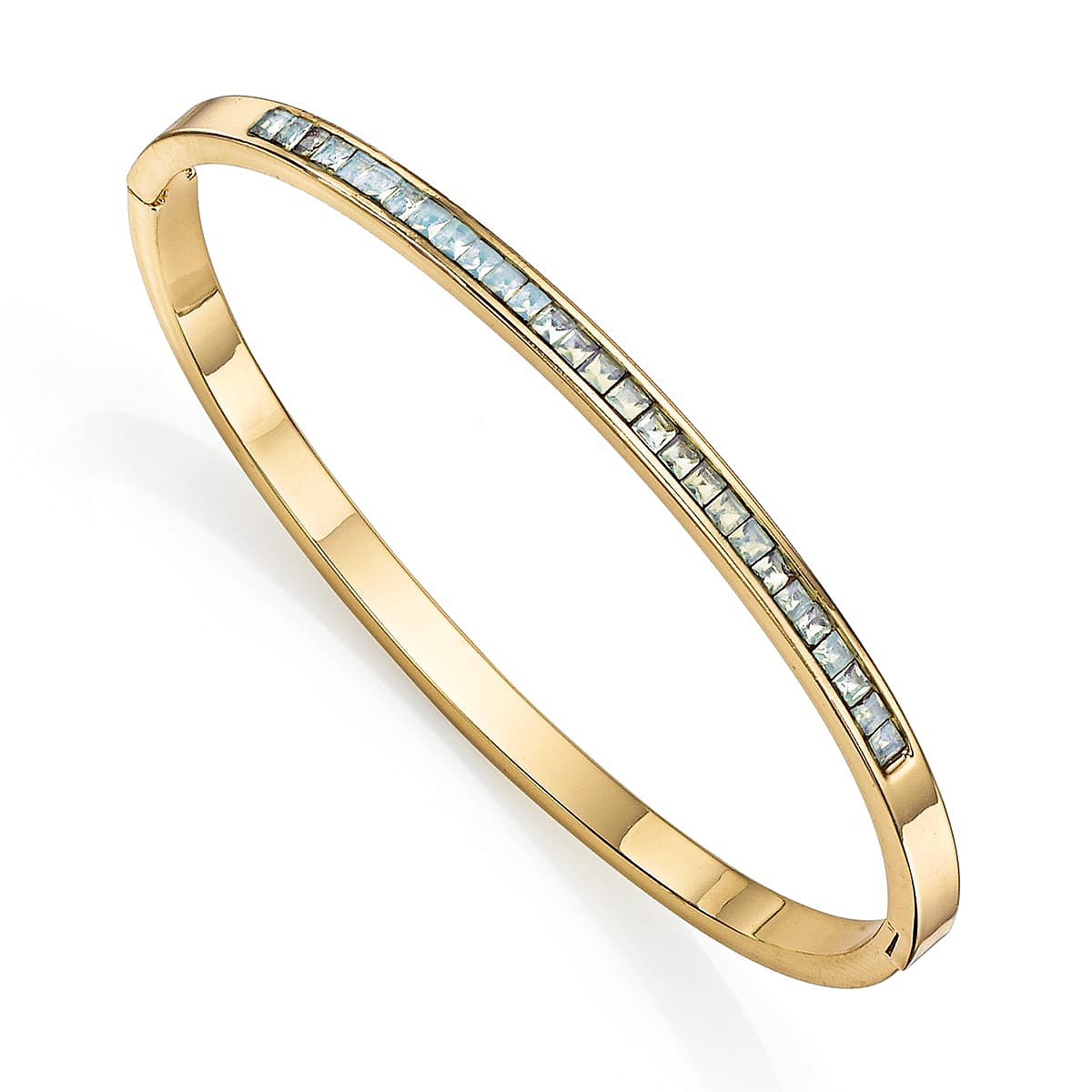 Channelling Light Mint Crystal Bangle