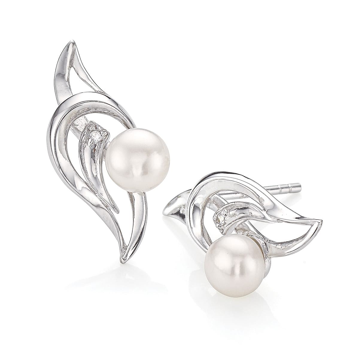 In a Flourish Pearl Stud Earrings