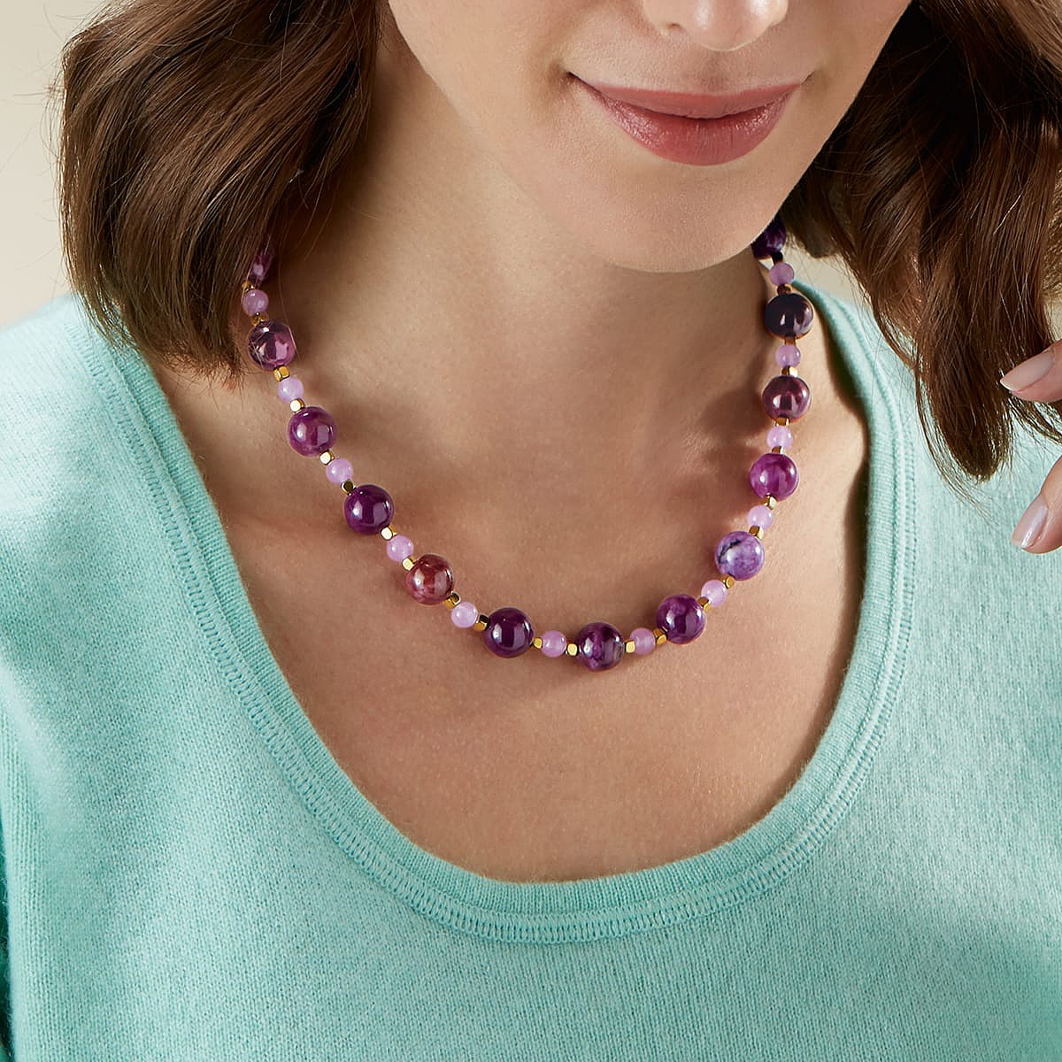 Purple Poetry Gemstone Necklace