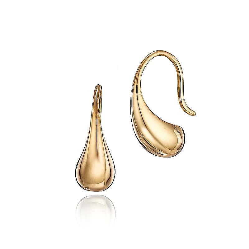 Gold Molten Drops Earrings