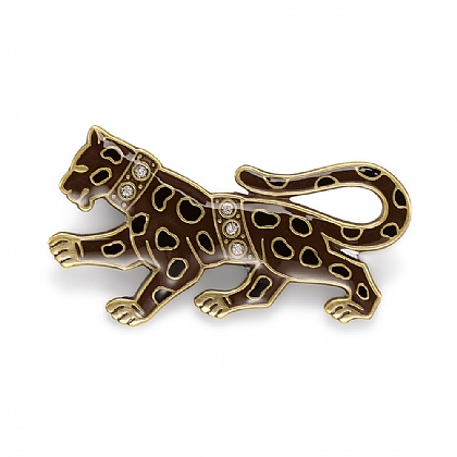 Into the Wild Leopard Brooch