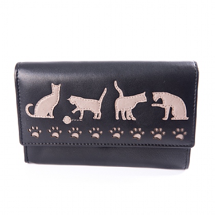 Nine Lives Leather Purse