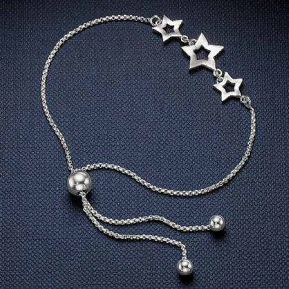 Starbright Trilogy Silver Bracelet