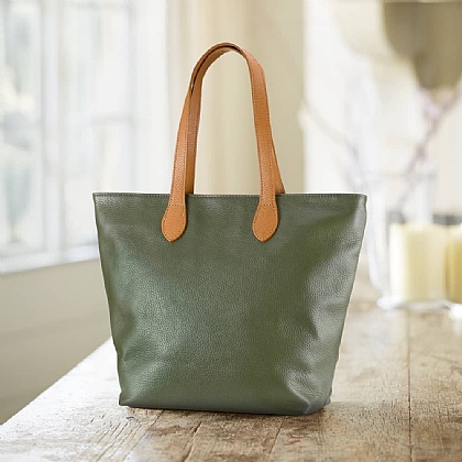 Olive Grove Leather Tote Bag