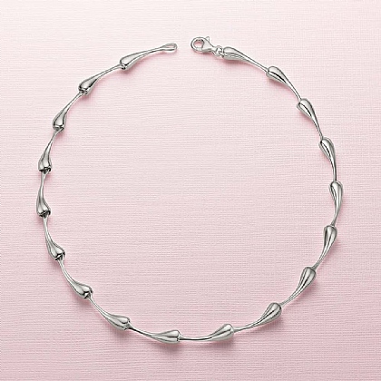 Molten Drops Silver Necklace