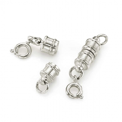 Easy On and Off Magnetic Necklace Clasps- Silver