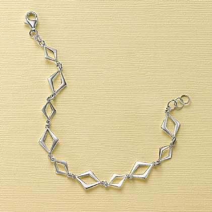 In Perspective Silver Bracelet