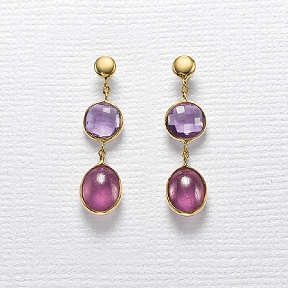 Divine Duality Gold Earrings